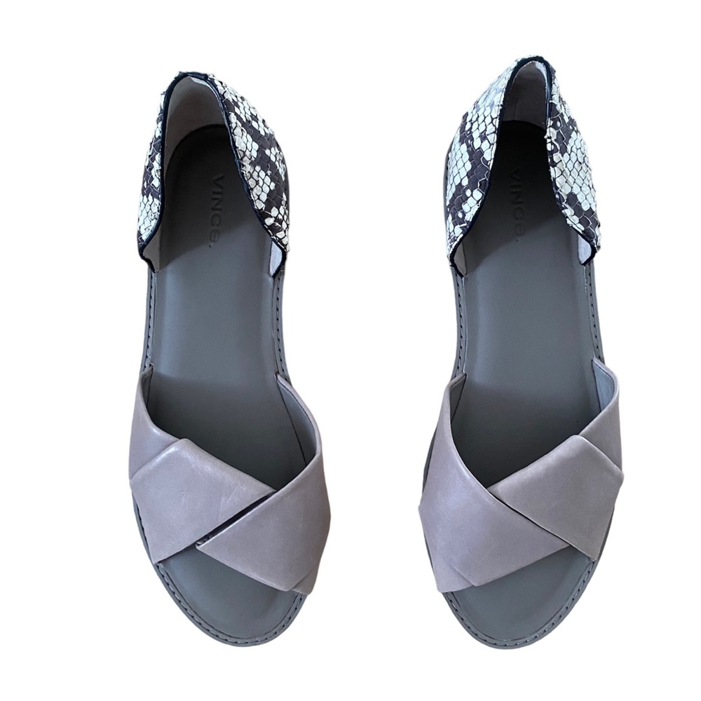 Vince Grey leather Loafers